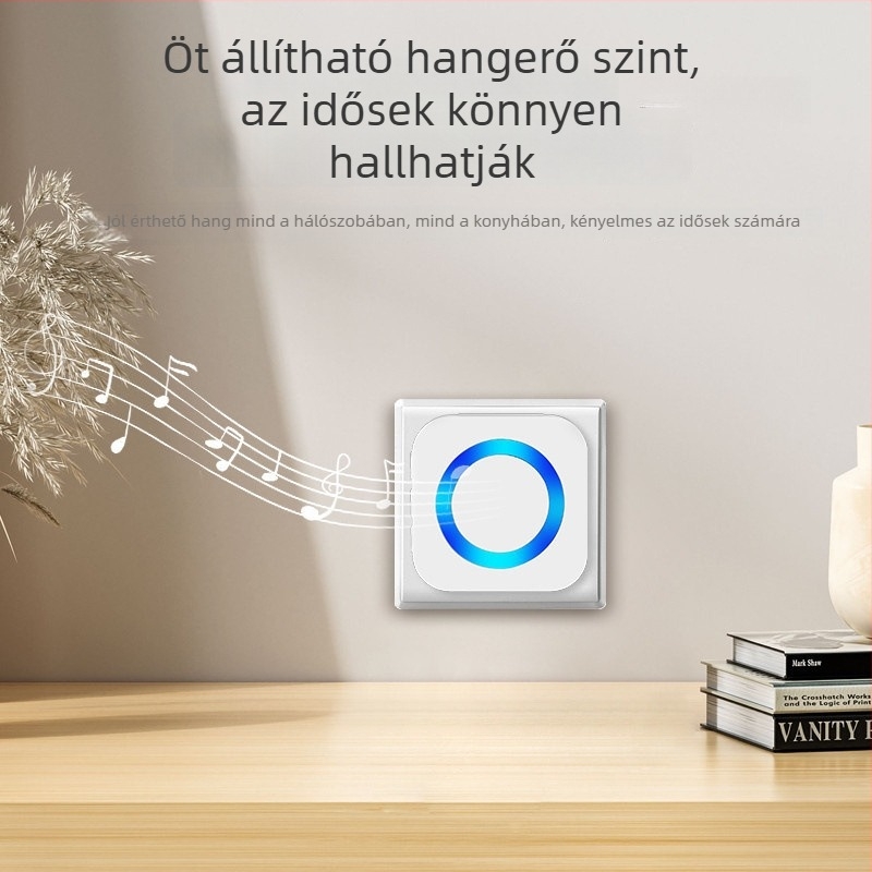 Szenzoros ajtócsengő, újratölthető, 55 dallamok, háztartási használatra