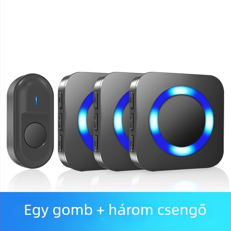 Szenzoros ajtócsengő, újratölthető, 55 dallamok, háztartási használatra