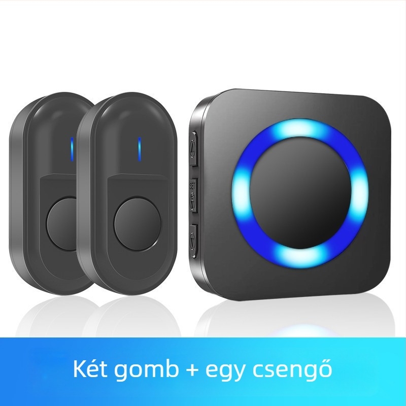 Szenzoros ajtócsengő, újratölthető, 55 dallamok, háztartási használatra