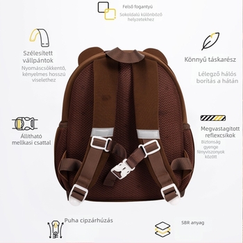 Óvodai hátizsák 3D dizájn, diving cloth anyag, légáteresztő, ultra könnyű, 3–6 éveseknek