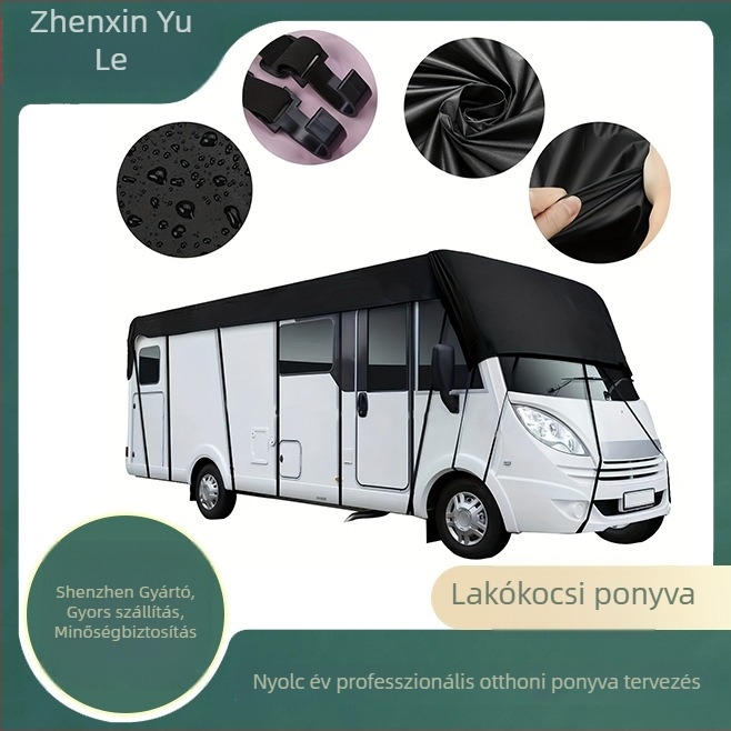 210D Oxford szövetből készült RV takaró – vízálló, porálló, napvédő ponyva lakókocsi és utánfutó számára
