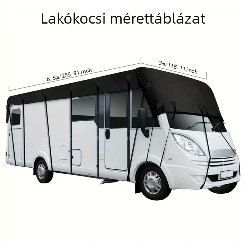 210D Oxford szövetből készült RV takaró – vízálló, porálló, napvédő ponyva lakókocsi és utánfutó számára