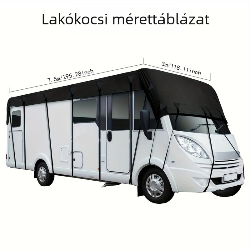 210D Oxford szövetből készült RV takaró – vízálló, porálló, napvédő ponyva lakókocsi és utánfutó számára