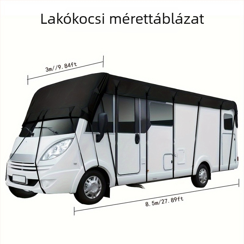 210D Oxford szövetből készült RV takaró – vízálló, porálló, napvédő ponyva lakókocsi és utánfutó számára