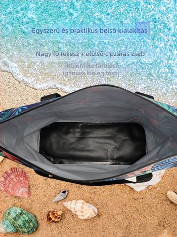 Strandtáska szénszálas anyagból, digitális nyomtatás, vízálló, 30 literes kapacitás, uniszex