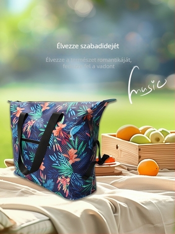 Strandtáska szénszálas anyagból, digitális nyomtatás, vízálló, 30 literes kapacitás, uniszex