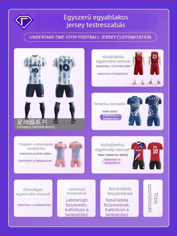 Felnőtteknek szóló asztalitenisz ruházat készlet — egyedi teljes testre szabott, gyorsan száradó, lélegző poliészter anyag, bélés 100% poliészter