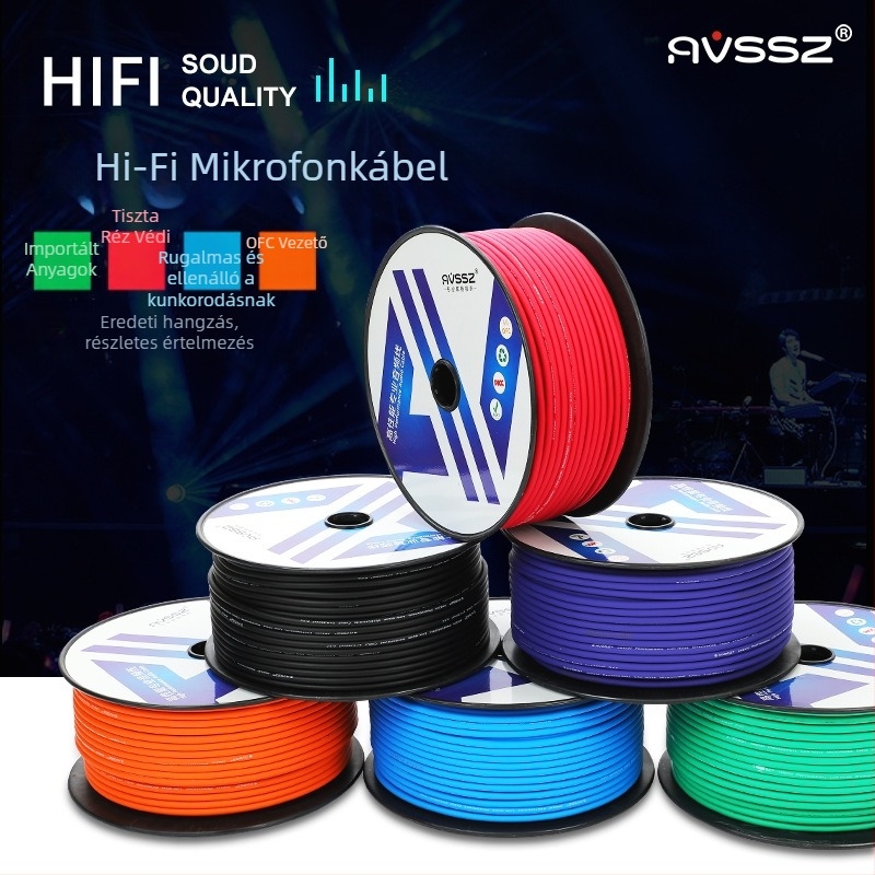 AVSSZ Mikrofonkábel, rugalmas PVC hüvely, RoHS tanúsítvány, audio- és videóalkalmazásokhoz