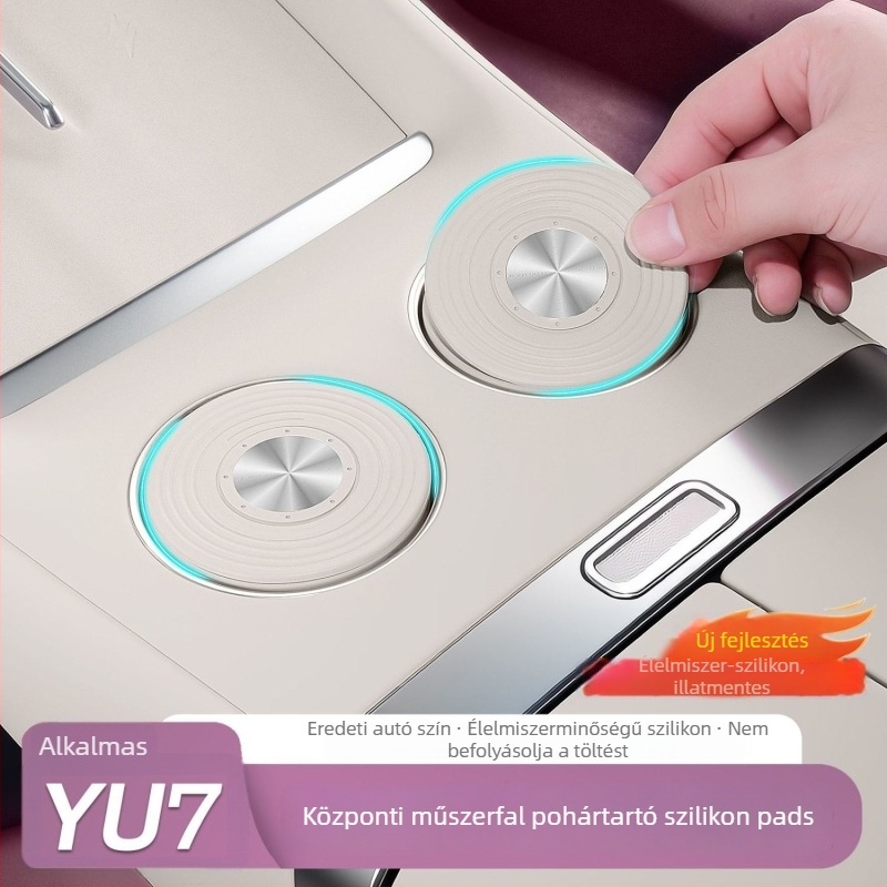 Nothing szilikon belső autópad Xiaomi Yu7 vezeték nélküli töltéshez, csúszásmentes tároló és pohár alátét, modell YU7