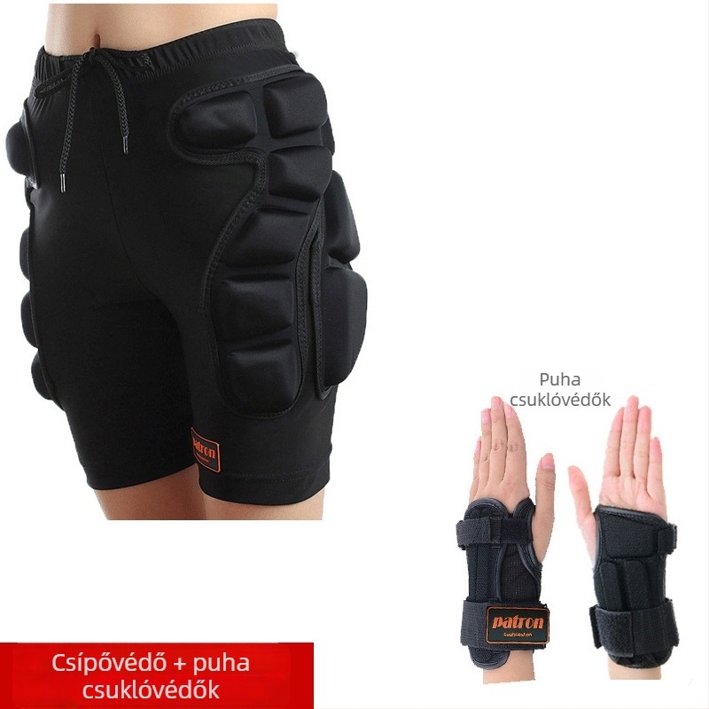 Megerősített csípővédős nadrág snowboardozáshoz és görkorcsolázáshoz, uniszex, felnőttek és gyerekek számára
