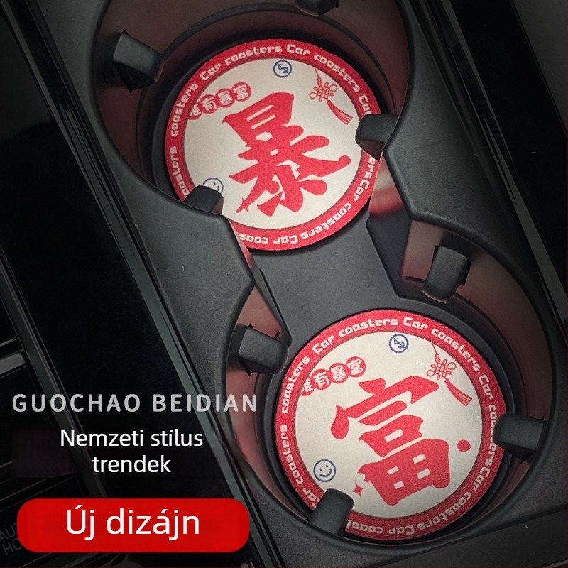 Bőr autós pohár alátétek, testreszabás nélkül, logó nélküli, univerzális kompatibilitás