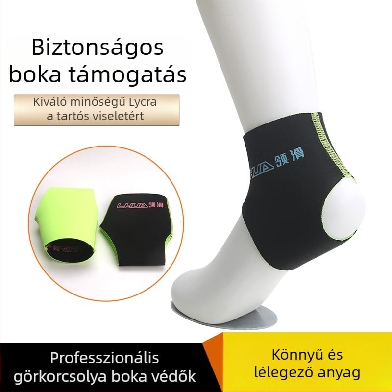 Bokavédő görkorcsolyázáshoz — Gumi anyag; Bokavédő; Csomagolás: 50 db; Általános használat; Alkalmas futáshoz, mozgáshoz, kerékpározáshoz, jég- és hó sportokhoz