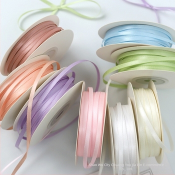 Nylon 3mm-es dupla oldalú, szövött szalag DIY ajándék dekorációhoz