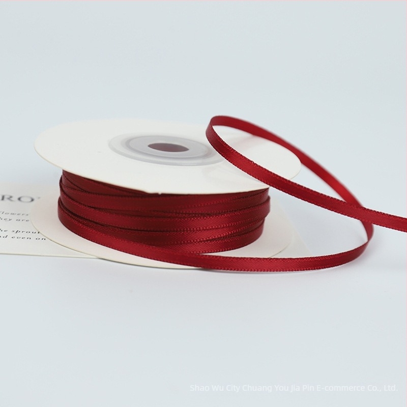 Nylon 3mm-es dupla oldalú, szövött szalag DIY ajándék dekorációhoz