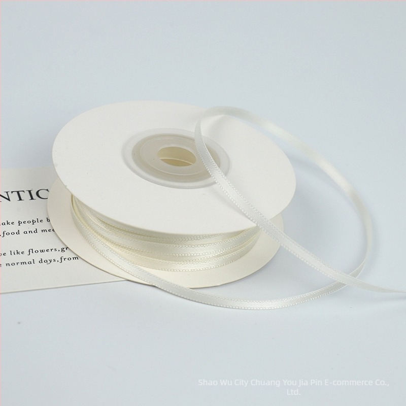 Nylon 3mm-es dupla oldalú, szövött szalag DIY ajándék dekorációhoz