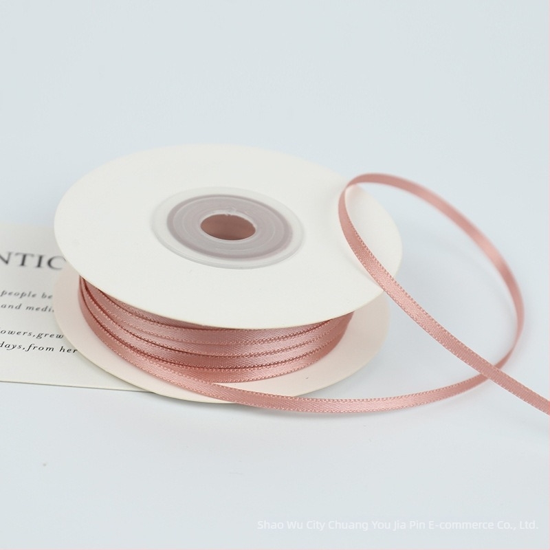 Nylon 3mm-es dupla oldalú, szövött szalag DIY ajándék dekorációhoz