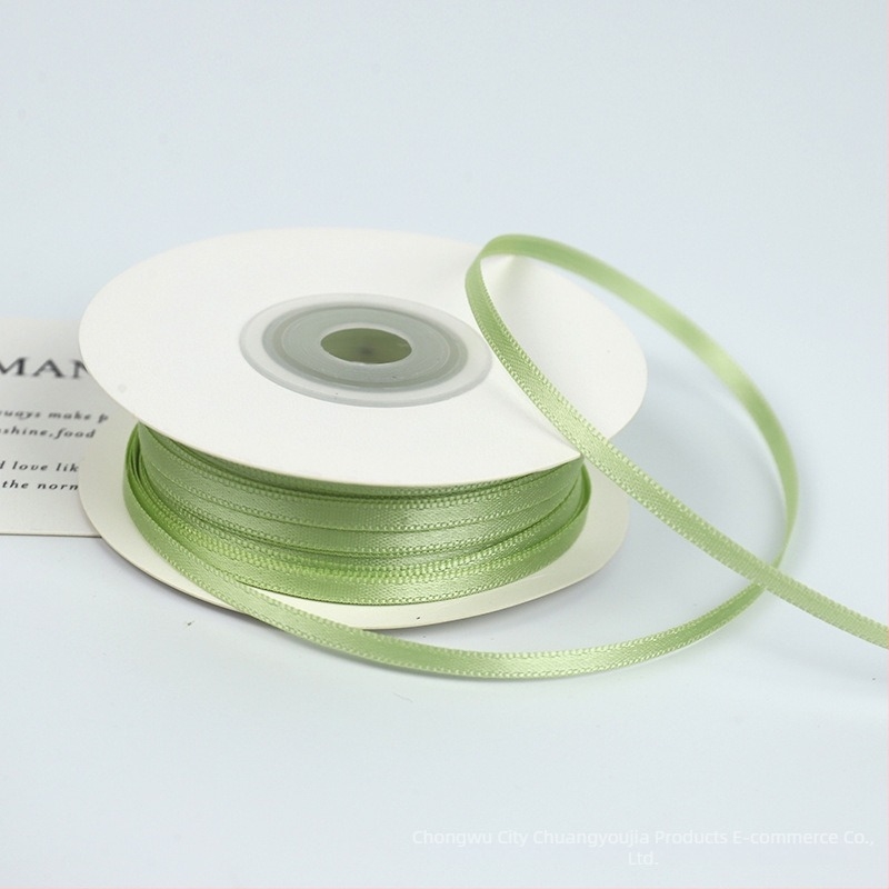 Nylon 3mm-es dupla oldalú, szövött szalag DIY ajándék dekorációhoz