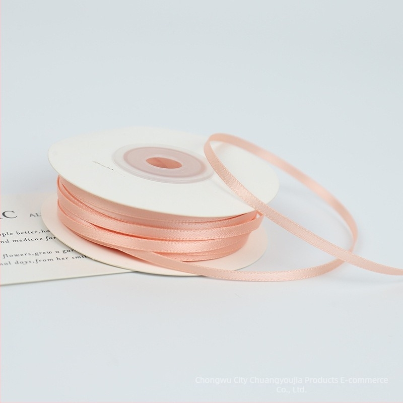 Nylon 3mm-es dupla oldalú, szövött szalag DIY ajándék dekorációhoz