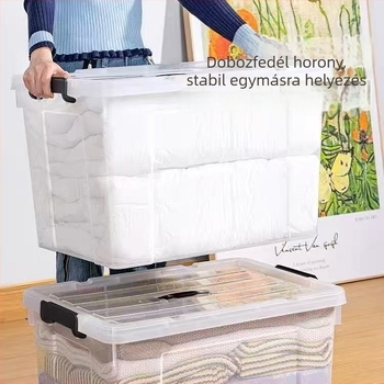 Spacexpert műanyag tároló doboz – Nagy kapacitású rendező ruhákhoz és LEGO játékokhoz, 30–40 L, PP anyag