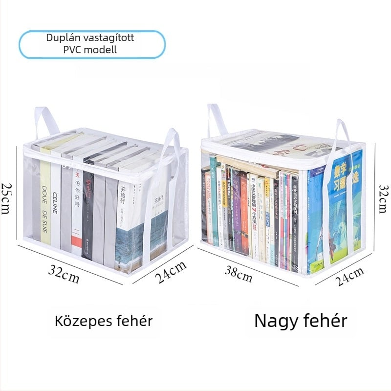 PVC könyv tároló táska, 5–10 L kapacitás, összecsukható, hordozható, vízálló