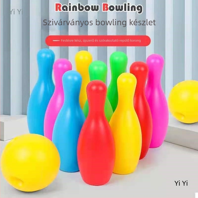 Bowling játék készlet gyerekeknek - beltéri és kültéri használatra, szülő-gyermek sport, babajáték