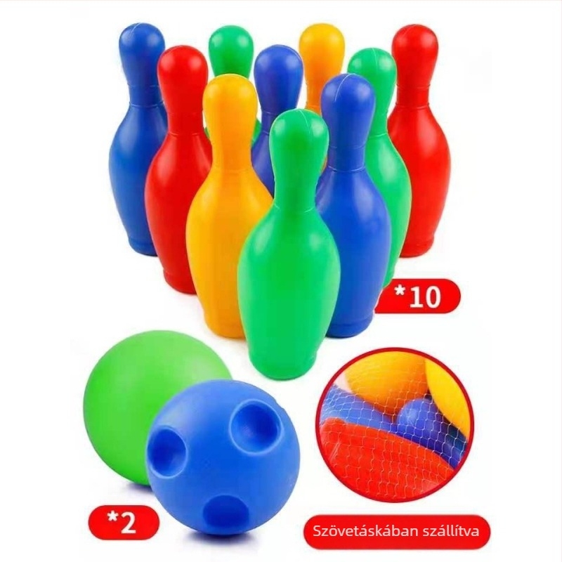 Bowling játék készlet gyerekeknek - beltéri és kültéri használatra, szülő-gyermek sport, babajáték