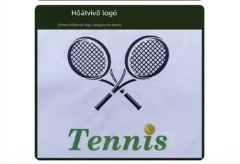 Teniszütő táska húzókötéllel záródó, vállon átvihető, nagy kapacitású, nyomtatott mintázat