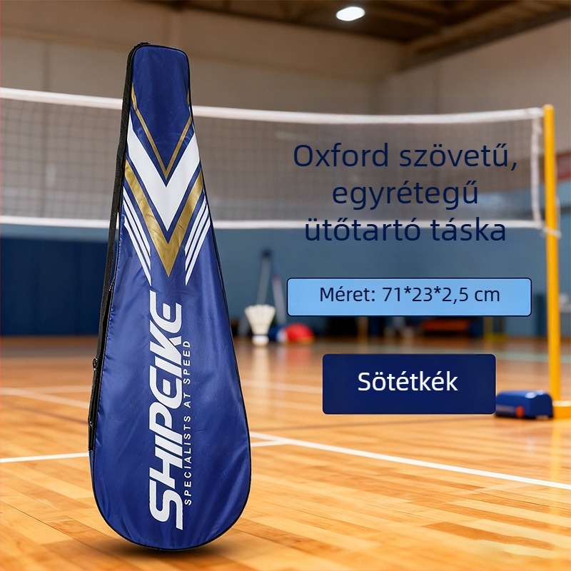 Badminton ütő vállon viselhető táska, uniszex, egyrétegű kialakítás 1–2 ütőhöz, Oxford anyag
