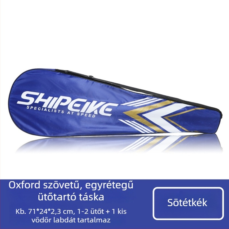 Badminton ütő vállon viselhető táska, uniszex, egyrétegű kialakítás 1–2 ütőhöz, Oxford anyag