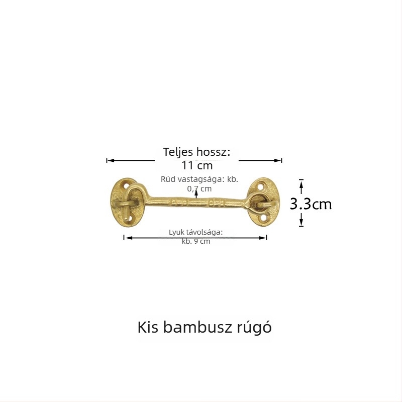 Sárgaréz ablakkampó és zár, polírozott és megöregedett felülettel, Új kínai stílus