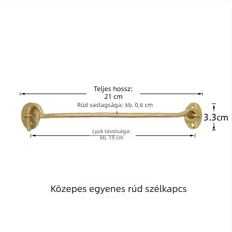 Sárgaréz ablakkampó és zár, polírozott és megöregedett felülettel, Új kínai stílus