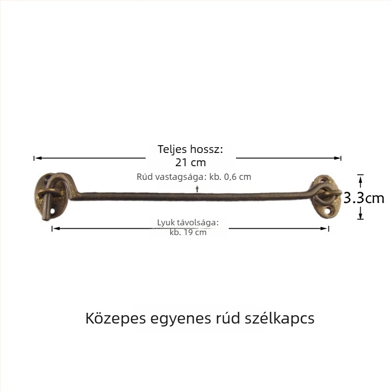 Sárgaréz ablakkampó és zár, polírozott és megöregedett felülettel, Új kínai stílus