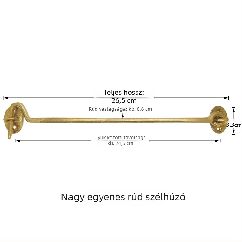 Sárgaréz ablakkampó és zár, polírozott és megöregedett felülettel, Új kínai stílus