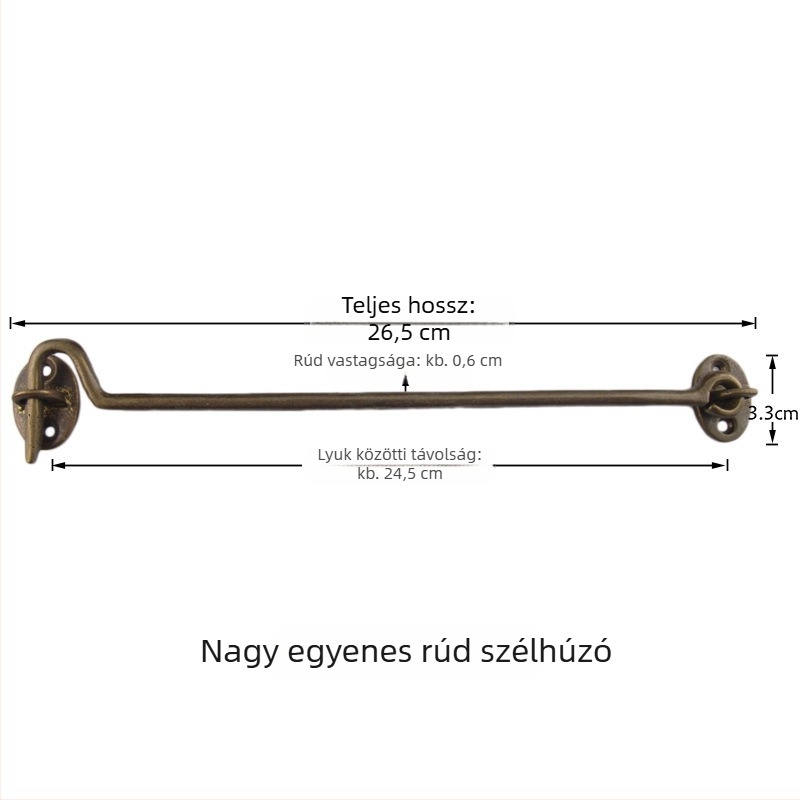 Sárgaréz ablakkampó és zár, polírozott és megöregedett felülettel, Új kínai stílus