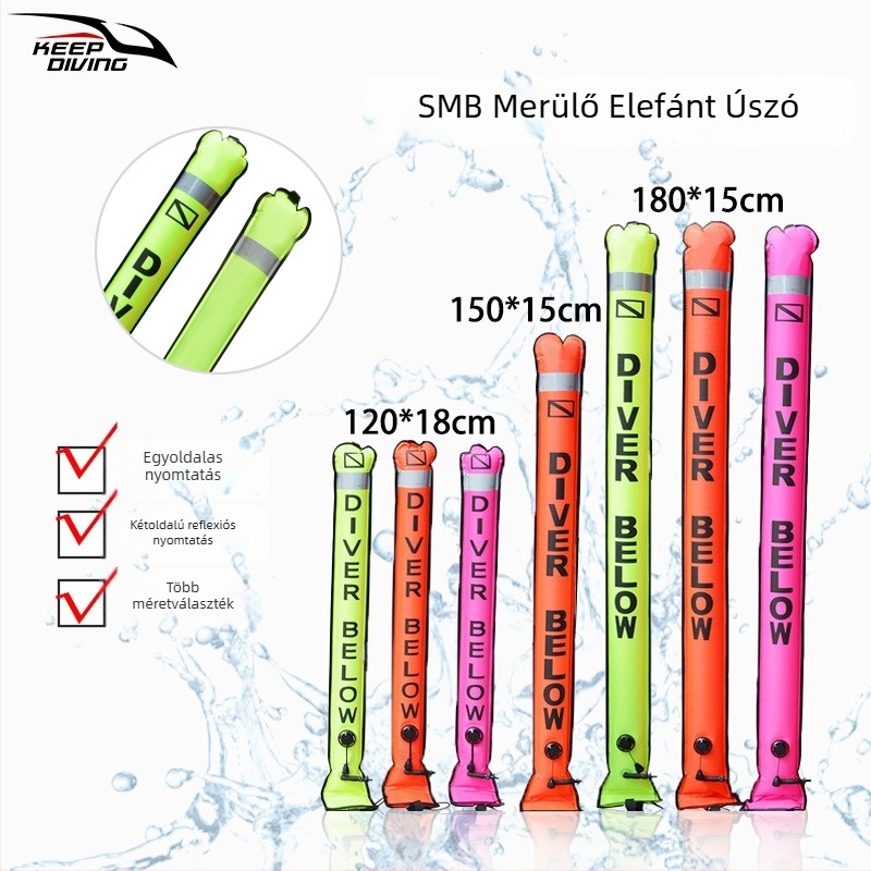 Egyoldalas nyomtatású biztonsági bója, nylon 210d, felfújás/leeresztő szelep