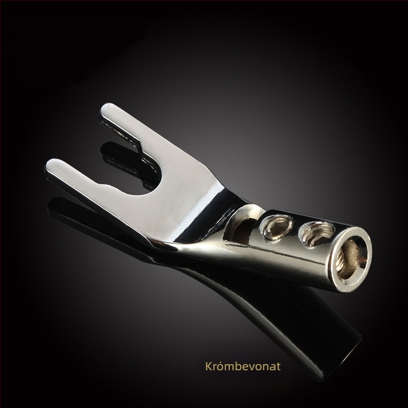 Y típusú audio csatlakozó réz-arany bevonattal, forrasztásmentes terminállal a hangszóró-kábelhez — márka Mvs/Magic, működési hőmérséklet -20…80°C, audio/videó csatlakozó