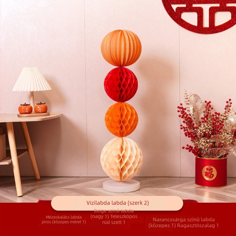 Guangzhou Jiaer Honeycomb ball column lámpa tartó esküvői dekorációhoz; Alkalmazás: Esküvő; Kategória: Helyszíni elrendezési rekvizitum; Anyag: Szalag