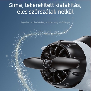 Műanyag autó dekoráció a középkonzolhoz, napelemes működtetés, forgó repülőgép alakú, egyszerű stílus