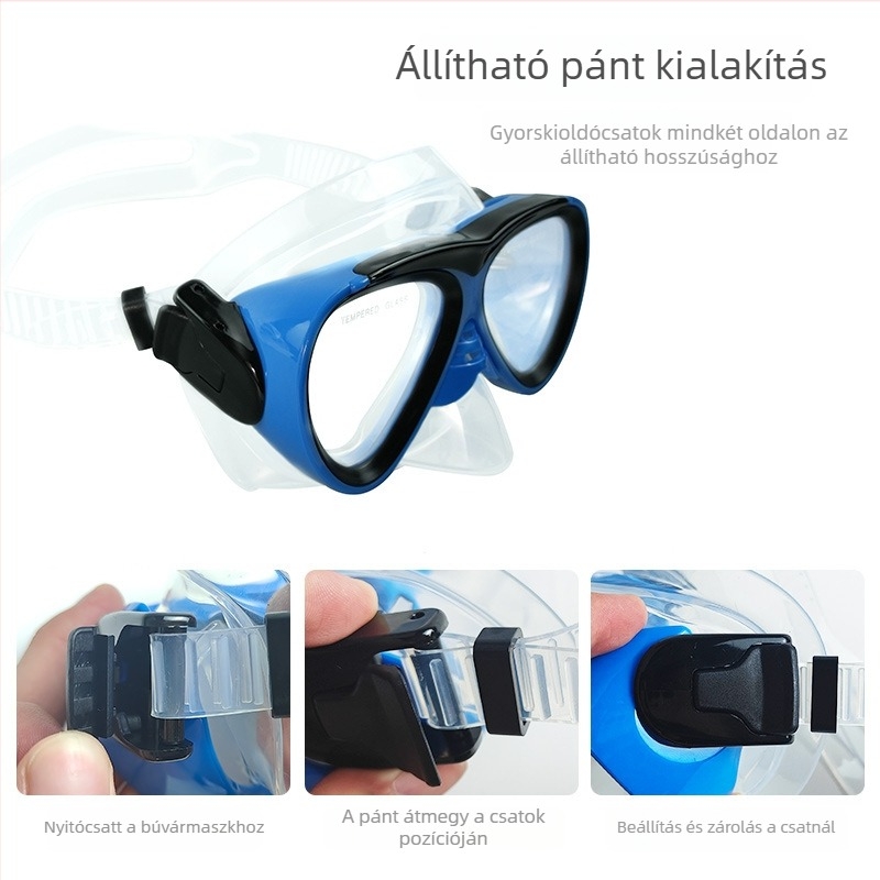 Gyerekeknek szilikonból készült búvár szemüveg teljesen száraz snorkel készlettel