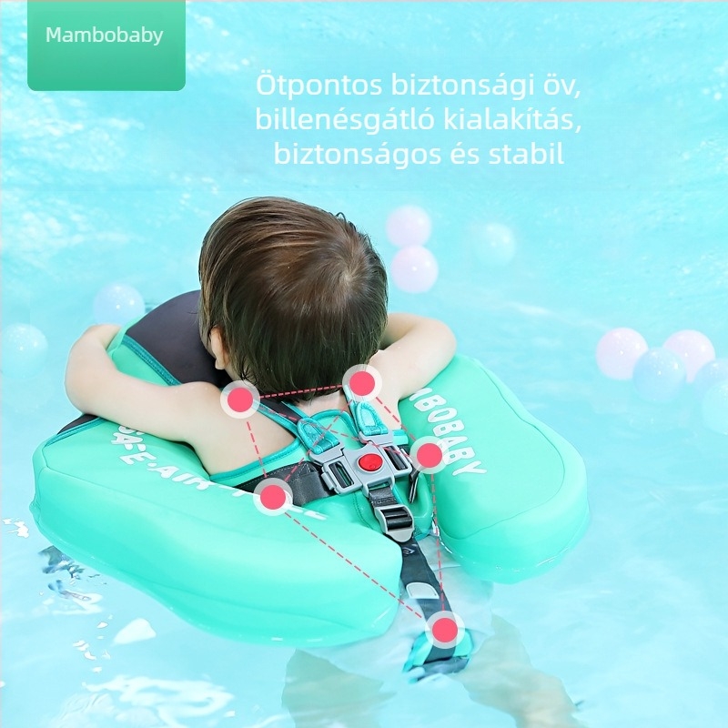 Mambobaby baba úszógyűrű felfújás nélkül – hason vagy háton fekvéshez, medencéhez