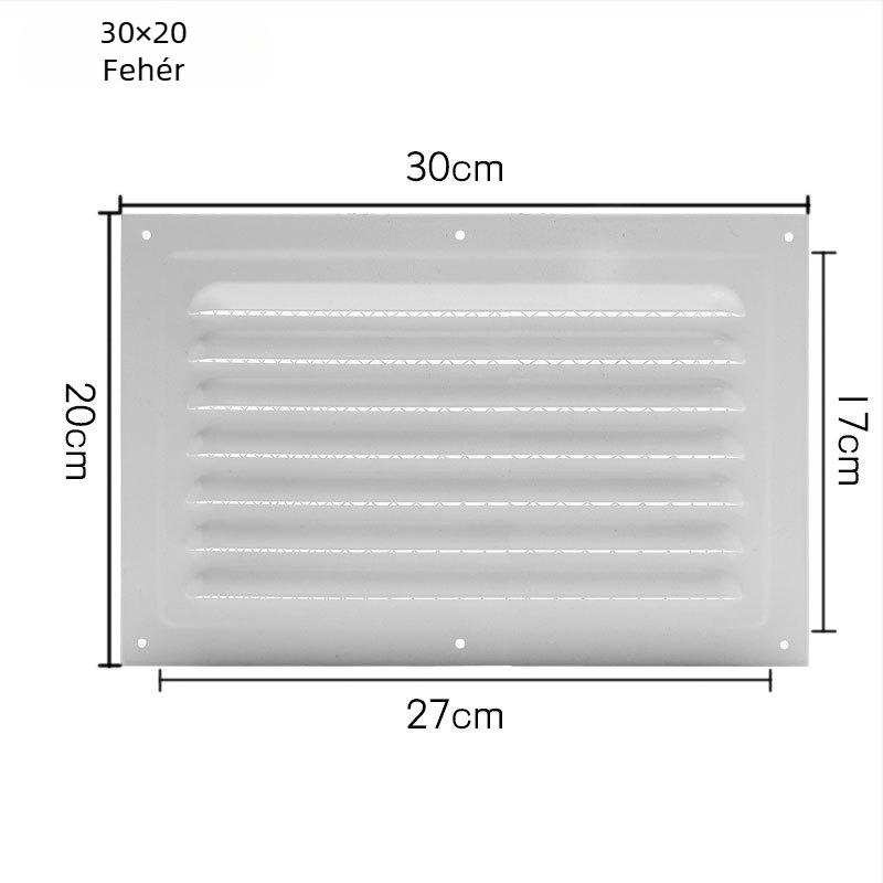 Légcsatorna szellőzőrács fedél, galvanizált vasból, Xiaohe márka, modern minimalist stílus