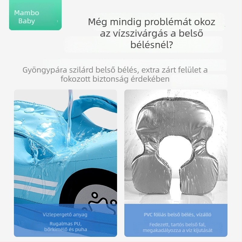 Mambobaby gyerekeknek szóló felfújható úszógyűrű — PU anyagból készült burkolat + Pearl Foam belső, úszáshoz