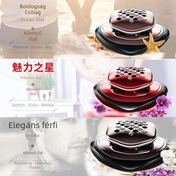 Férfi autóparfüm – Win-win, ülésillat elektroplakolás + üveg, hosszú hatástartamú illat 61–90 nap, illatok Spicy Wood és Elan incense.
