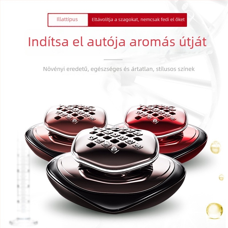 Férfi autóparfüm – Win-win, ülésillat elektroplakolás + üveg, hosszú hatástartamú illat 61–90 nap, illatok Spicy Wood és Elan incense.