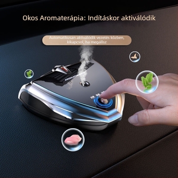 Autó aromaterápiás diffúzor, fém parfüm-tartó, 10–20 ml, párolgási idő 16–30 nap, dekoratív, szag és formaldehid eltávolítása