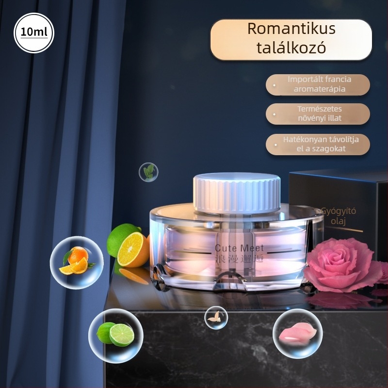 Autó aromaterápiás diffúzor, fém parfüm-tartó, 10–20 ml, párolgási idő 16–30 nap, dekoratív, szag és formaldehid eltávolítása