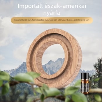 Autóülés illatosító tartó alumíniumötvözet + ABS bevonattal; 400 g; 3 év eltarthatóság; zöld fű és fa illat; dekoratív aromaterápia.