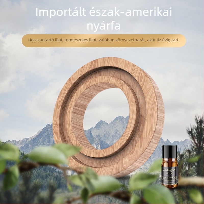 Autóülés illatosító tartó alumíniumötvözet + ABS bevonattal; 400 g; 3 év eltarthatóság; zöld fű és fa illat; dekoratív aromaterápia.