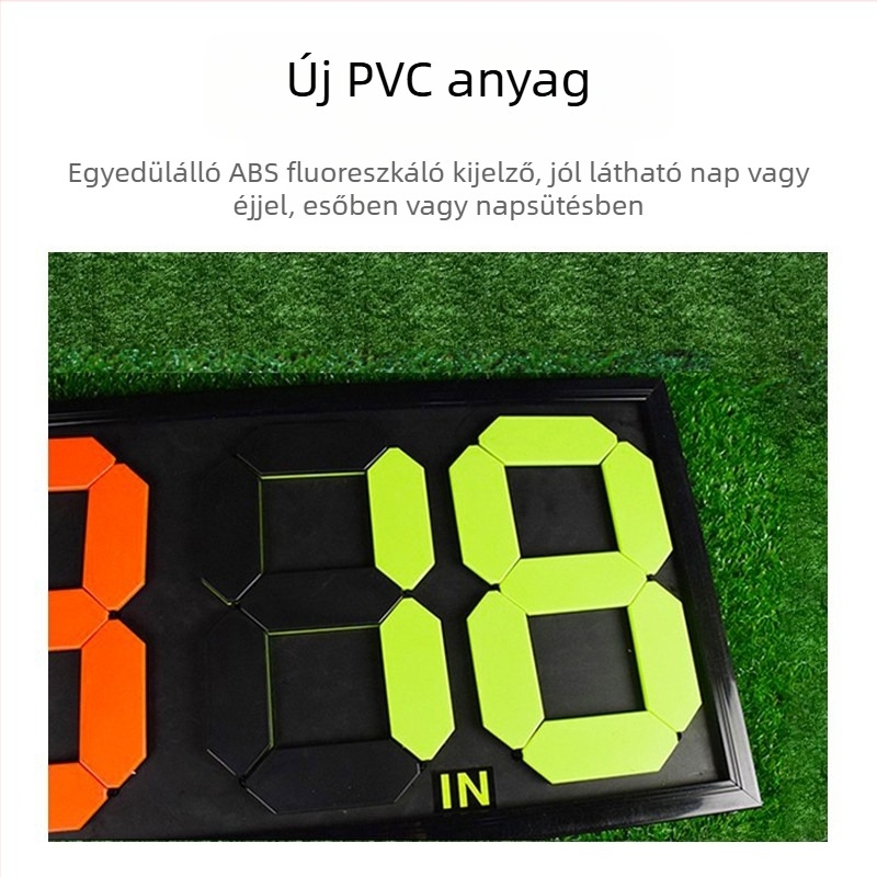 Kézi működtetésű játékoscsere kártya, kettős oldalú kijelzővel, négy játékos számára, PVC anyag