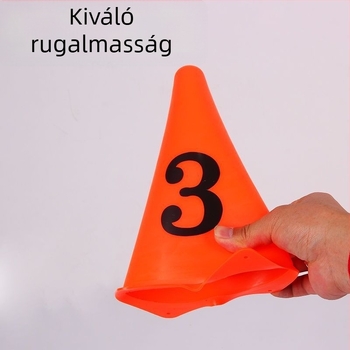 Labdarúgó-edzés segédeszközök: számozott kúp készlet 1–10, márka Unique